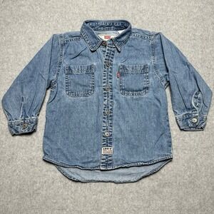 Vintage 1990s Levi's‎ Red Tab Toddler Denim Button-Down Top Size 6 100% Cotton